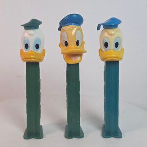 Vintage Donald Duck PEZ Dispensers Set Of 3